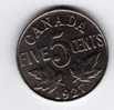 5 Cents De 1927  Du Canada - Canada