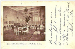 BRUXELLES-GRAND HOTEL DES COLONIES-SALLE DE LECTURE-piano - Cafés, Hoteles, Restaurantes