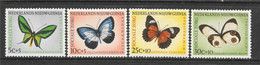 Netherlands New Guinea 1960 Niederländisch-Neuguinea  MiNr. 63 - 66 Butterflies Insects 4v 1960 MNH** 5,50 € - Nederlands Nieuw-Guinea