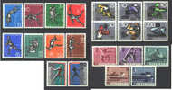 Jugoslawien – Yugoslavia 1962/66 Sports - 4 Complete Sets MNH; Mi.1016-23, 1076-81, 1104-05, 1144-48 - Lots & Serien