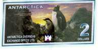 ANTARCTICA $2 DOLLARS PENGUIN BIRD FRONT NZ AIRPLANE TRAGEDY BACK UNC DATED 26-11-1999 READ DECRIPTION !! - Other & Unclassified