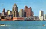 6948  Stati  Uniti  Detroit  River  Skyline  Michigan  VG  1961 - Altri & Non Classificati