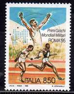 ITALIA REPUBBLICA ITALY REPUBLIC 1995 PRIMI GIOCHI MONDIALI MILITARI FIRST WORLD MILITARY GAMES LIRE 850 MNH - 1991-00: Ungebraucht