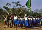 Defile De Jeunes Filles Guides? Photo Tiree En Centrafrique, Drapeau, Fanion - Zentralafrik. Republik