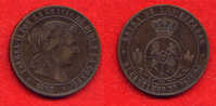 ESPAGNE - ESPAÑA - SPAIN - ISABEL II - 2 1/2 CENTIMOS DE ESCUDO - 1867 SEGOVIA ( 3 POINTES ) - Andere & Zonder Classificatie