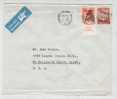 Israel Cover Sent Air Mail To USA Jerusalem 3-2-1971 - Cartas & Documentos