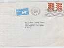 Israel Cover Sent Air Mail To USA Jerusalem 10-4-?? - Cartas & Documentos