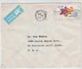 Israel Cover Sent Air Mail To USA Jerusalem 4-2-?? - Brieven En Documenten