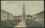 69 PONTCHARRA SUR TURDINE / La Place, L'église, La Mairie / CARTE COULEUR - Pontcharra-sur-Turdine