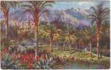 MONTE CARLO . LES JARDINS Et VUE DE L'HOTEL RIVIERA-PALACE Par Henry B.WINBUSH . OILETTE. Serie992 N:117. - Wimbush