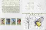 Folder 1997 Insect Protection Stamps Butterfly Beetle Fauna Flower - Natur