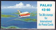 PALAU  1989 Air Mail Stamp Booklet  $0.45  Scott C20a  MNH - Palau