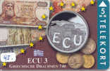 Denmark ECU GREECE HELLAS (45) PIECES ET MONNAIES MONNAIE COINS MONEY PRIVE 1.500 EX * NUMERO TP-89 - Francobolli & Monete