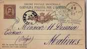 ITALIE:1883:ENTIER POSTAL Pour L´Extérieur.NAPLES Vars MALINES(Belgique).Cachet De Passage:PARIS étranger. - Ganzsachen