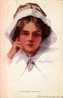 "A HUNDRED YEARS AGO" : PORTRAIT De JEUNE FEMME - ILLUSTRATION SIGNÉE : PHILIP BOILAEAU - ANNÉE: ENV. 1915 (f-038) - Boileau, Philip