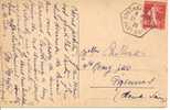 N° Y&t 194 TYPE II       CP CAD AUXILIAIRE   SPECHBACHLEBAS Vers  PEZENNES     Le 21 SEPTEMBRE 1926 - Cartas & Documentos