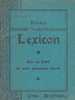 Dictionnaire - Prof SAX - Lexicon Deutsch-Niederländisches - Preis 20 Pfennig - 32 Pp - Impr IMIFI Bruxelles - Sans Date - Dizionari