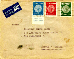 Israele-0001 - 1951-52 - Busta Raccomandata, Affrancata Con Y&T N, 39 E 40, + 42B Con Tab.- - Brieven En Documenten