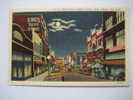 Johnson City Tn    Main Street At Night    1942 Cancel  Linen - Johnson City