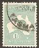 AUSTRALIA - 1929 1/- Kangaroo, Wmk 203 (small Mult). Scott 98. Used - Used Stamps