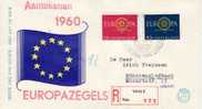 NETHERLANDS 1960 EUROPA CEPT FDC R-COVER - 1960