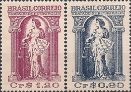 BRAZIL - COMPLETE SET 50th ANNIVERSARY OF THE TREATY OF PETROPOLIS 1953 - MNH - Ungebraucht