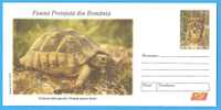 ROMANIA Postal Stationery Cover 2009. Turtle. Lynx Lynx Printed Postage Stamp - Tortues