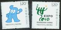 2007 CHINA EMBLEM&MASCOT OF WORLD EXPO SHANGHAI(I) 2V - Unused Stamps