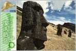 Moai Statues, Rano Raraku, Easter Island,map, Chile 0960-2 - Sculpturen