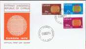 CY+ Zypern 1970 Mi 332-34 FDC EUROPA - Covers & Documents