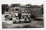 FIREMEN - Real Photo, D.Miholjac (Croatia), Truck, Format: 14x9cm - Firemen