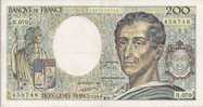 - BILLET - FRANCE - 200 F - MONTESQUIEU - 458748 - 1989 - - 200 F 1981-1994 ''Montesquieu''