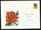 ROMANIA  Entier Postaux,postal Stationery   Cover With Roses 1970 Mailed,very Rare RRR!!. - Rosen