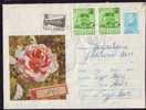 ROMANIA  Entier Postaux,postal Stationery  REGISTRED Cover With Roses 1970 Very Rare RRR!. - Rozen