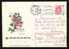RUSSIA Entier Postaux,postal Stationery   Cover With Roses 1978 Mailed. - Rosen