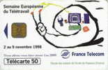 # FRANCE 909 F923 TELETRAVAIL 50u Ob1 T2G	10.98 Puce Evidée - Variedades