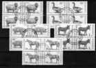 WWF 1991 Haustiere In Europa Bulgarien 3881/4,3885,3923/7,10x ZD+4-Block O 40€ Satz I-III Henne Ziege Pferd Set BULGARIA - Gebruikt