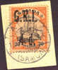 German Samoa British Dominion #106 Used 4 On 30pf On Piece From 1914 - Samoa