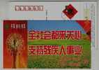 Thousand Hands Guanyin,disabled Art,sunflower Field,CN10 Mingxi Federation Of The Handicapped People Pre-stamped Card - Behinderungen