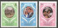 Dominica 1981 Royal Wedding Diana Set Of 3 MNH - Dominique (1978-...)