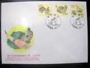 FDC 1999 2nd Ancient Chinese Engraving Painting Series Stamps 4-3 - Fruit Vegetable Orange Lotus Root - Legumbres