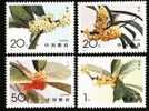 China 1995-6 Sweet Osmanthus Stamps Laurel Flower Flora - Ongebruikt