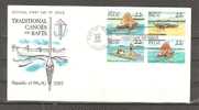 PALAU 1985 - TRADITIONAL CANOES - CPL. SET - FDC - Palau