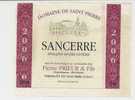 Etiquette De VIN  2006 " SANCERRE" Domaine De Saint Pierre . 375 Mml .  Verdigny En Sancerre - Blancs