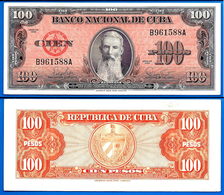 Cuba 100 Pesos 1959 UNC NEUF Que Prix + Port Aguilera Peso Centavos Kuba Caribe - Kuba