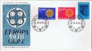 GR Griechenland 1970 Mi 1040-42 FDC EUROPA - Covers & Documents
