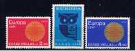 GR Griechenland 1970 Mi 1040-42 Mnh EUROPA - Unused Stamps