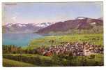 EUROPE - SWITZERLAND, Unter-aegeri, Top View To Village, Year 1917 - Autres & Non Classés