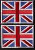 Patchs / Ecussons  2 Drapeaux  4,7 X 6,7   ANGLETERRE  ROYAUME UNI  ENGLAND  UNITED KINGDOM  PORT  OFFERT - Vlaggen