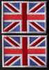 Patchs / Ecussons  2 Drapeaux  2,8 X 4,4   ANGLETERRE  ROYAUME UNI  ENGLAND  UNITED KINGDOM  PORT  OFFERT - Banderas